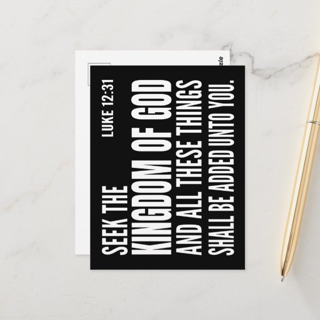 Söka efter Gud och alla dessa Saker Vykort (Fram/Back In Situ)