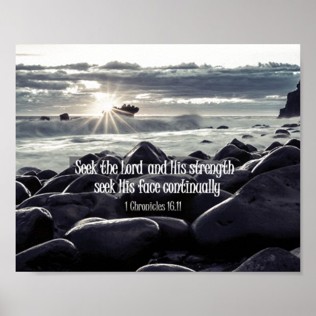 Söka efter Lord Bible Verse Poster (Framsidan)