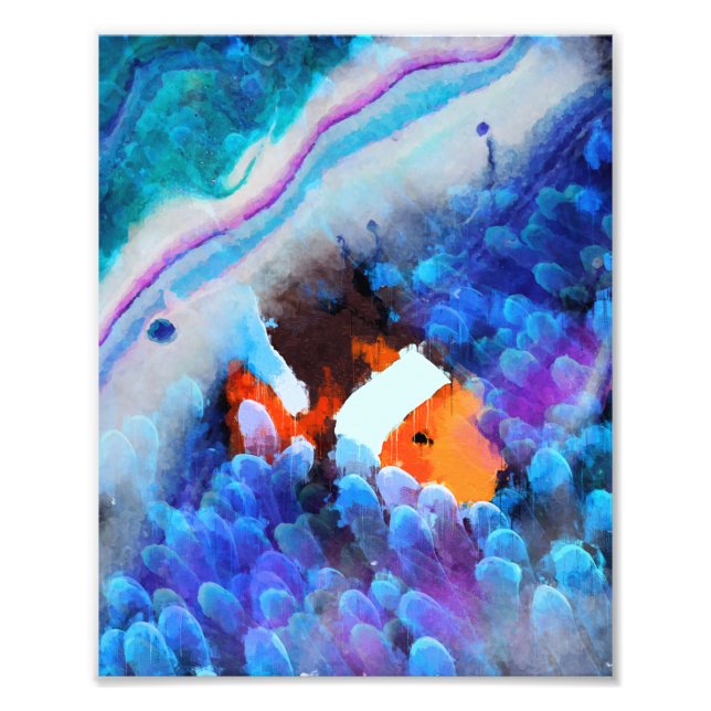 Söka efter Nemo - Abstrakt under vatten Art Fototryck (Framsidan)