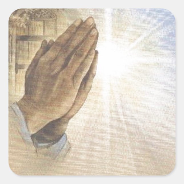 Sökande%20Händer%202 Fyrkantigt Klistermärke (Framsida)