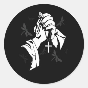 Sökande Händer Coola Christian Religiösa Jesus Chr Runt Klistermärke