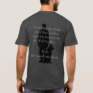 Sökande K9 och rädding T-shirt