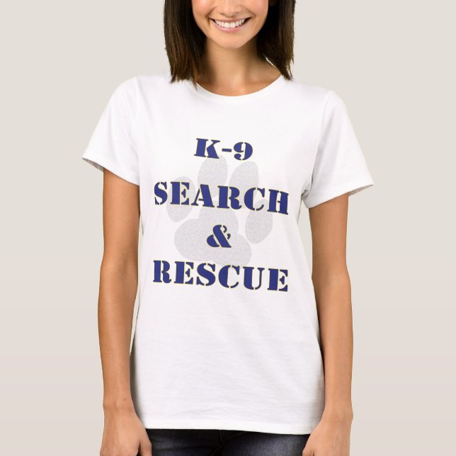 Sökande K9 och rädding v2 T-shirt (Framsida)