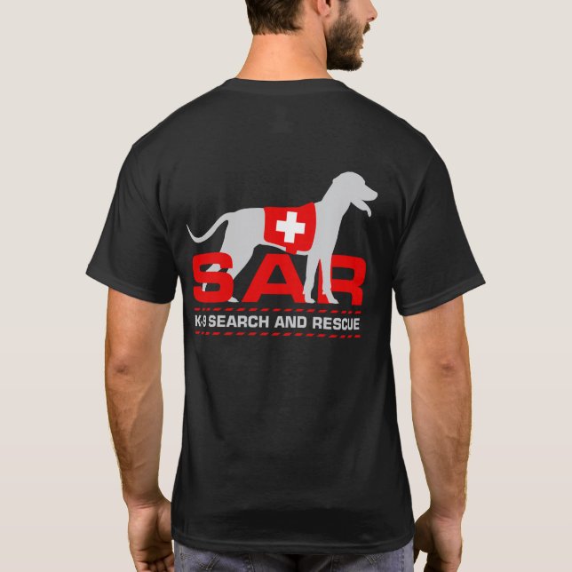 Sökande K-9 och rädding - SAR T Shirt (Baksida)