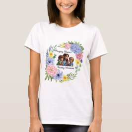 Sökande mamma Christian Mors dag blommigt T Shirt