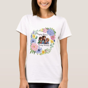 Sökande mamma Christian Mors dag blommigt T Shirt