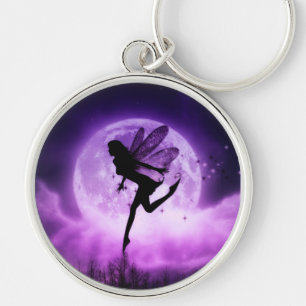 Sökande Serenity Keychain Rund Silverfärgad Nyckelring