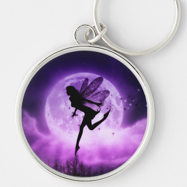 Sökande Serenity Keychain Rund Silverfärgad Nyckelring (Framsidan)