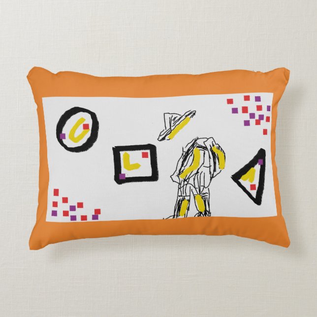 Sökandet efter den okända funky kudden prydnadskudde (Framsidan)