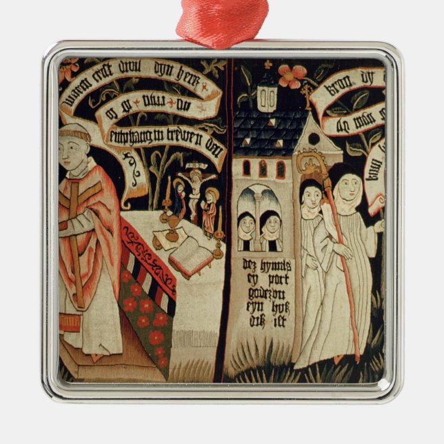 Sökandet efter sanning, tysk, c.1490 julgransprydnad metall (Framsidan)