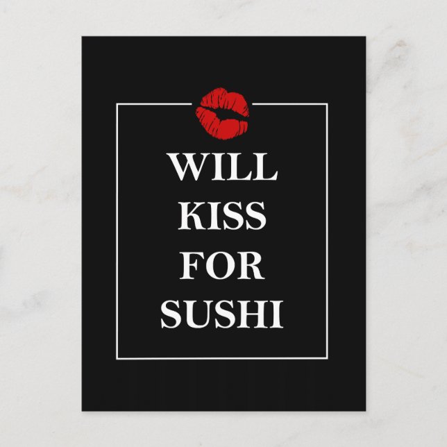 Söker efter Sushi Original Print Gift Design Vykort (Framsida)