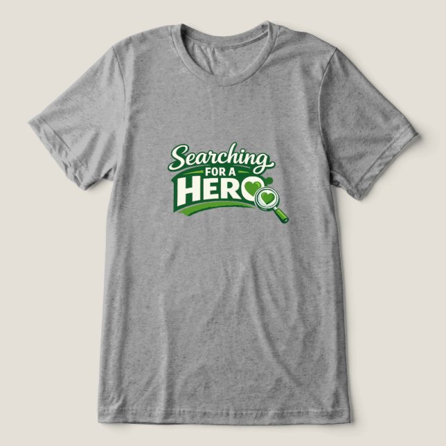 Söker en Donor Hjälte T Shirt (Design Framsida)