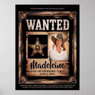 Söker gammal vild västern rustic rolig fest välkom poster