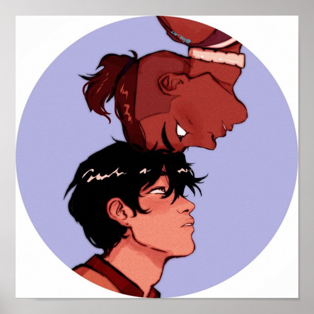 Sokka och Zuko Head Bonk transparent Poster (Framsidan)