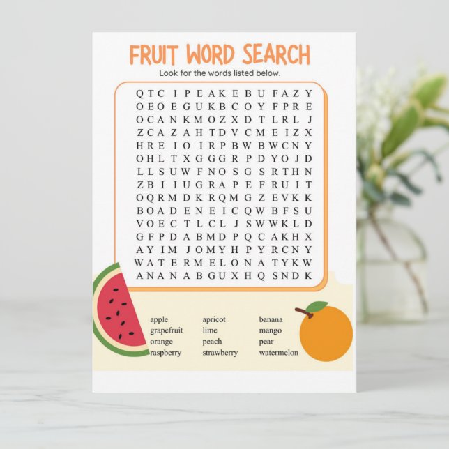 Sökning efter Fruit ord (Stående Fram)