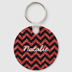 Söknyckelkedjan Chevron Glitter Nyckelring