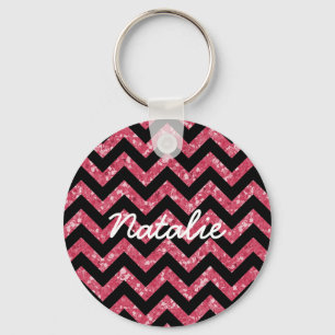 Söknyckelkedjan Chevron Glitter Nyckelring