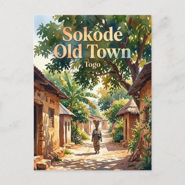 Sokodé Gamla Stad Togo Vykort (Framsida)