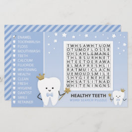 Sökpussel i ord. Första Tandmatchen Party