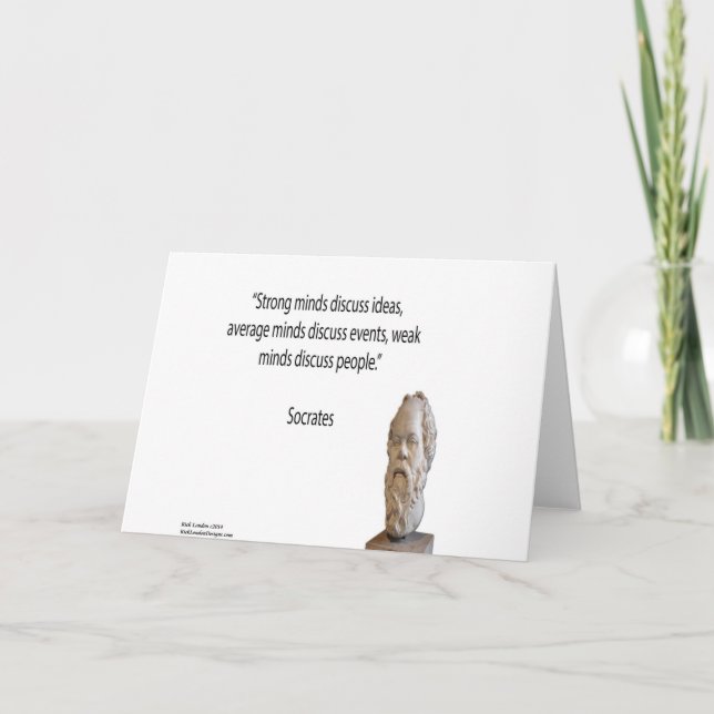 Sokrates & Berömd "Minds"-citat Kort (Framsida)