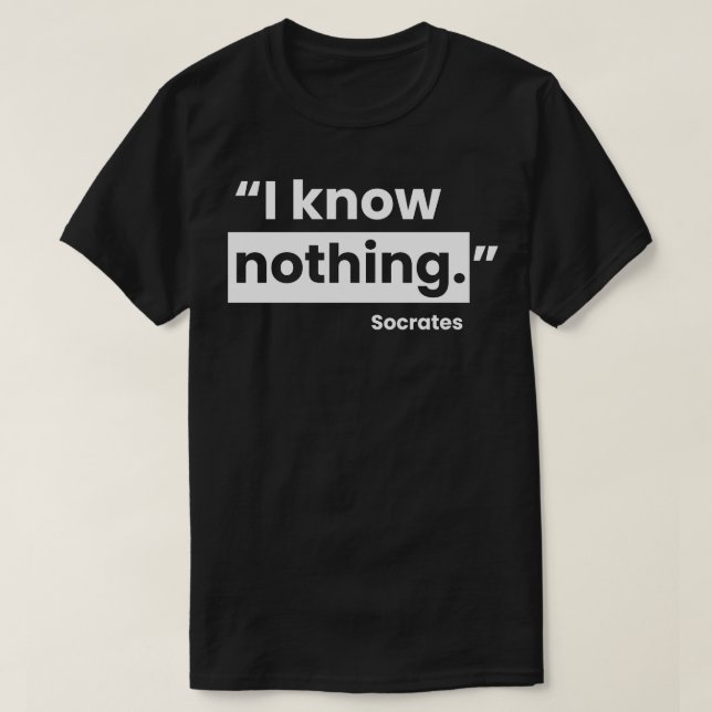 sokrates-citat t shirt (Design framsida)