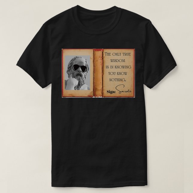 Sokrates definition av den verkliga visheten t shirt (Design framsida)