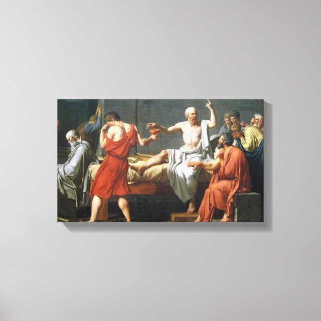 Sokrates död av J.L. David - På Canvas ~ (Framsida)