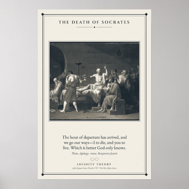 Sokrates död efter Jacques-Louis David Poster (Framsidan)