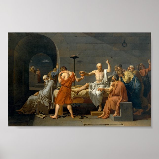Sokrates död - Jacques-Louis David Poster (Framsidan)