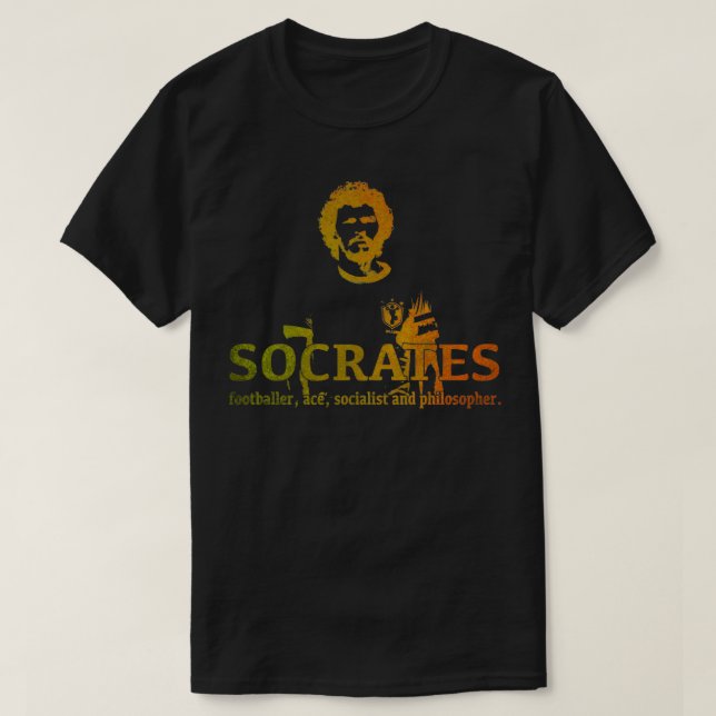 Sokrates Footballer och Philospher T Shirt (Design framsida)