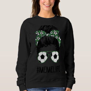 Sokrates Meme Life Messy Bun Hair Sunglasses Mor' T Shirt