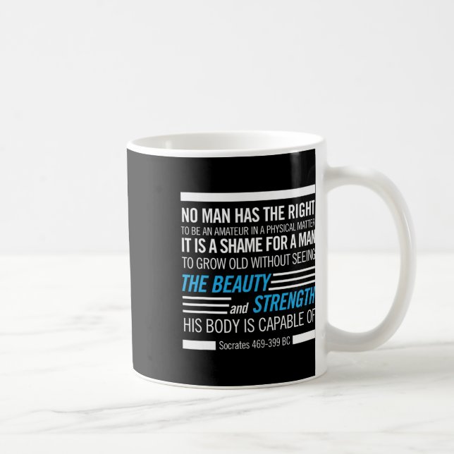 Sokrates Physiness Quote Bodybuilding Exerc Kaffemugg (Höger)