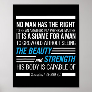 Sokrates Physiness Quote Bodybuilding Exerc Poster