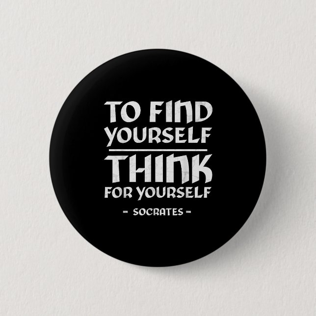 Sokrates Self Awareness Stoicism citat grekisk Phi Knapp (Framsida)