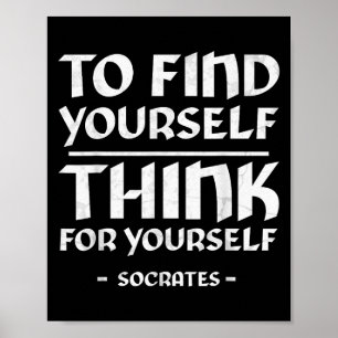 Sokrates Self Awareness Stoicism citat grekisk Phi Poster