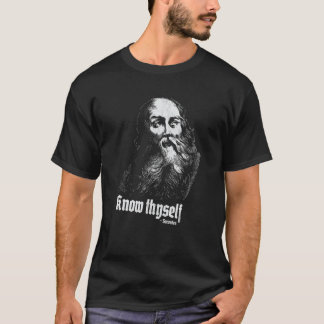 Sokrates Self Knowledge Quote Know Thyself Grekisk T Shirt