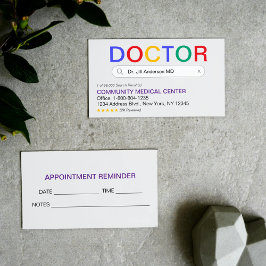 Sökresultat för webbplats, Doktor Möte Visitkort