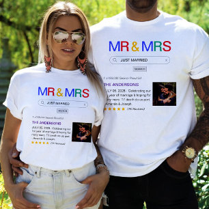 Sökresultat på webbplatsen, herr & fru Ny gifta T Shirt