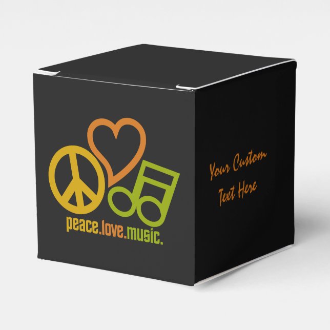 Sökruta för Peace Kärlek Music anpassningsbar Presentaskar (Framsidan Sidan)