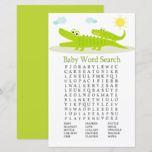 Sökspel för Alligator Baby Shower Ord