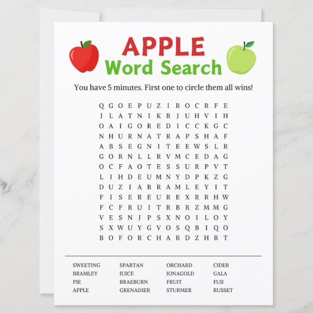 Sökspel för Apple Ord (Framsida)