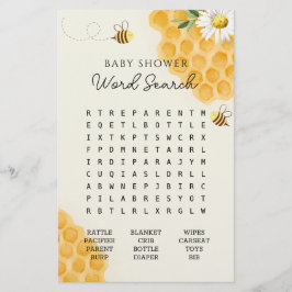Sökspel för Humla Baby Shower Ord