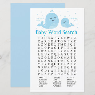 Sökspel i Ord för lumpval för babyskor