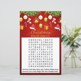 Sökspelet Golden christmas leksak christmas ord