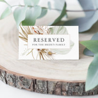 Sökt boho Botanical Bröllop reserverat kort