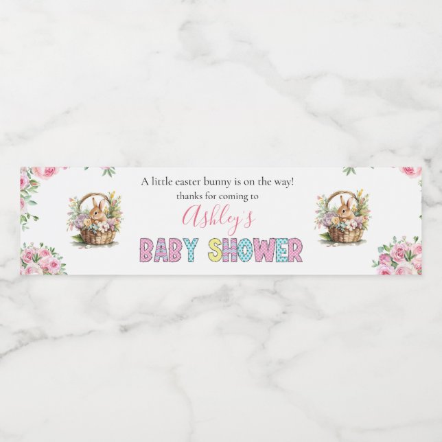 Sökt förenklad Påskhare, babyskor Vattenflaskor Etikett (Singel etikett)