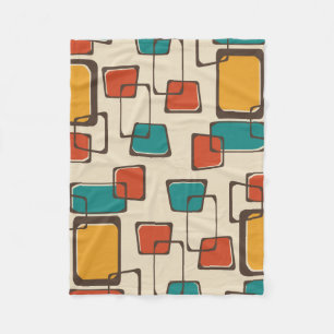 Sökta fyrkanter Mönster Fleecefilt