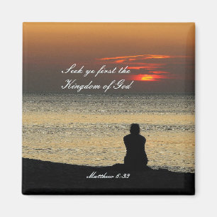 Sökte första Konungariket Gud, Matthew 6:33 Ocean Magnet