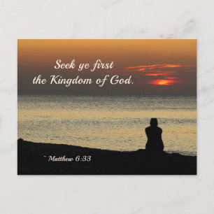 Sökte första Konungariket Gud, Matthew 6:33 Ocean Vykort