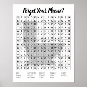 Söktecken för Bathroom Ord Poster